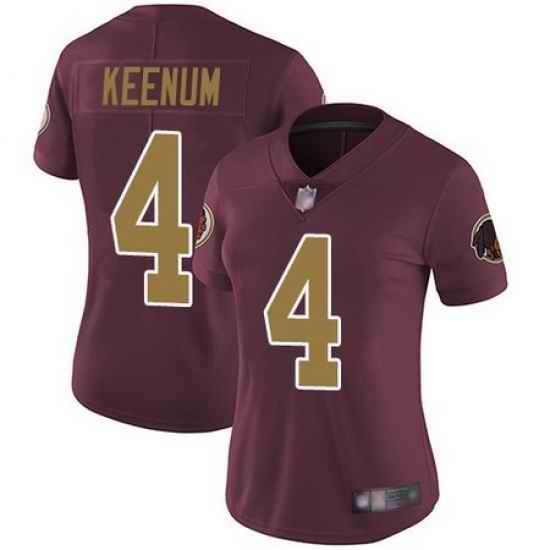 Redskins 4 Case Keenum Burgundy Alternate Women Vapor Untouchable Limited Jersey